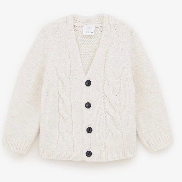 Zara Other - Zara NWT 2T-3T cotton knit soft cardigan in white.